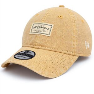 Cappellino da baseball New Era 9Twenty beige patch canvas