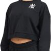 NEW ERA Felpa Girocollo York Yankees MLB League Essential Nera da Donna-0
