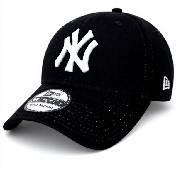 New Era Mens MLB Basic NY Yankees 39Thirty Stretch Back Baseball cap,10145636, NavyWhite, ML