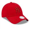 Berretto New Era Yankees MLB regolabile donna rosso cotone
