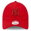 Berretto New Era Yankees MLB regolabile donna rosso cotone
