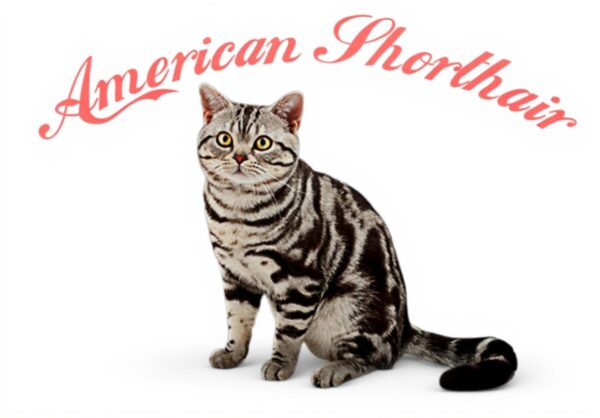 Targa decorativa gatti metallo vintage American Shorthair
