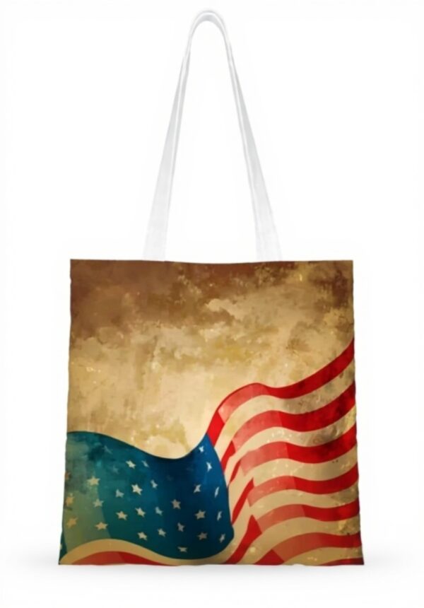 Borsa tela bandiera americana GaxfjRu riutilizzabile unisex
