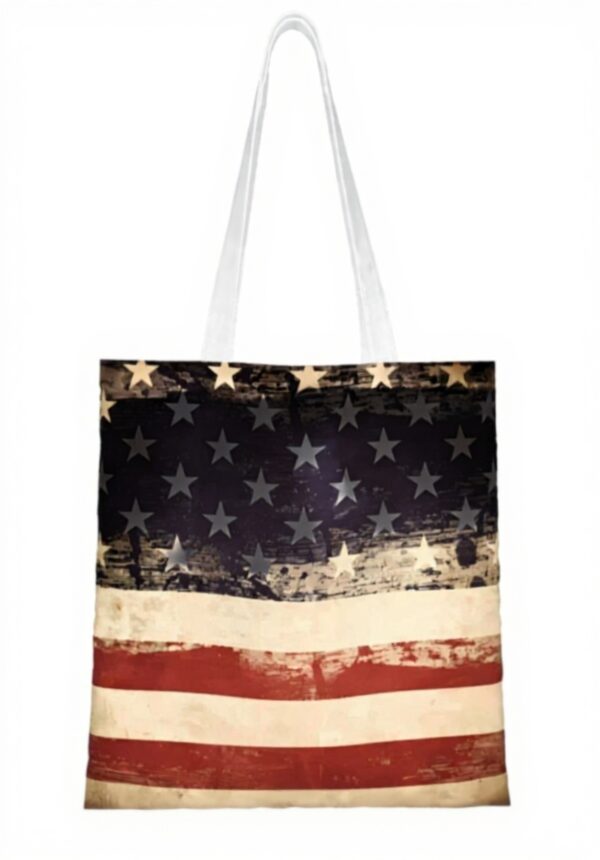 Borsa spesa riutilizzabile GaxfjRu tela bandiera americana