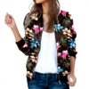 Giacca donna impermeabile bomber fiore Générique XXL Marina