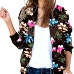 Giacca donna impermeabile bomber fiore Générique XXL Marina