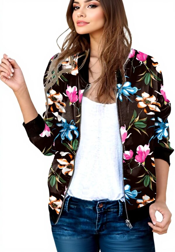 Giacca donna impermeabile bomber fiore Générique XXL Marina