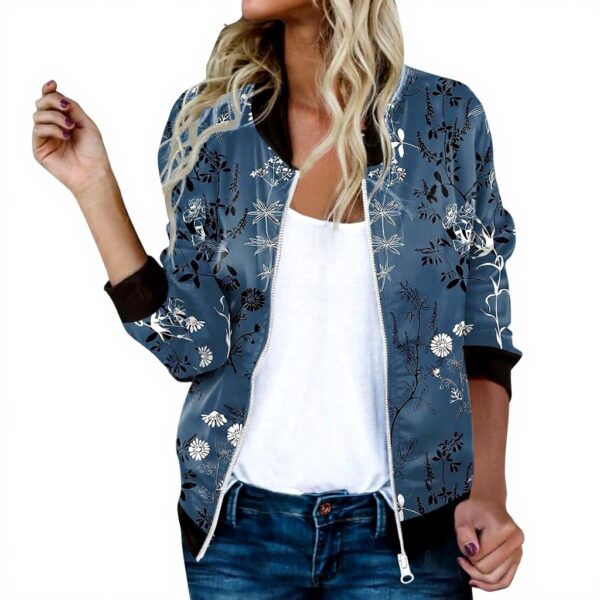 Giacca donna floreale MH Wcaiiao maniche lunghe vintage