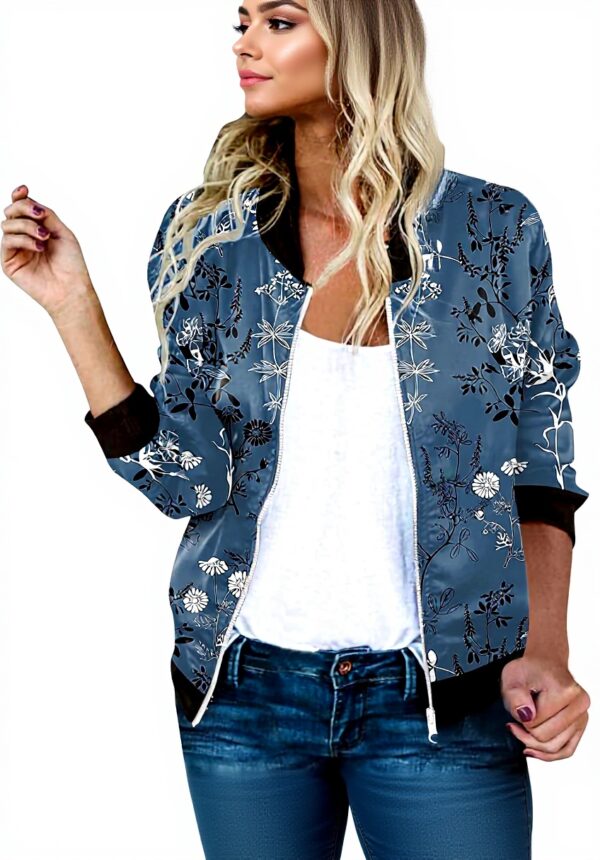 Giacca donna floreale MH Wcaiiao maniche lunghe vintage