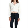 Pantaloni cargo chino donna Glowelfa vita alta elasticizzato