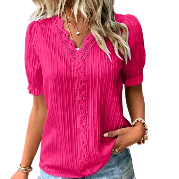 Camicia donna estiva MH Wcaiiao maniche cave balze