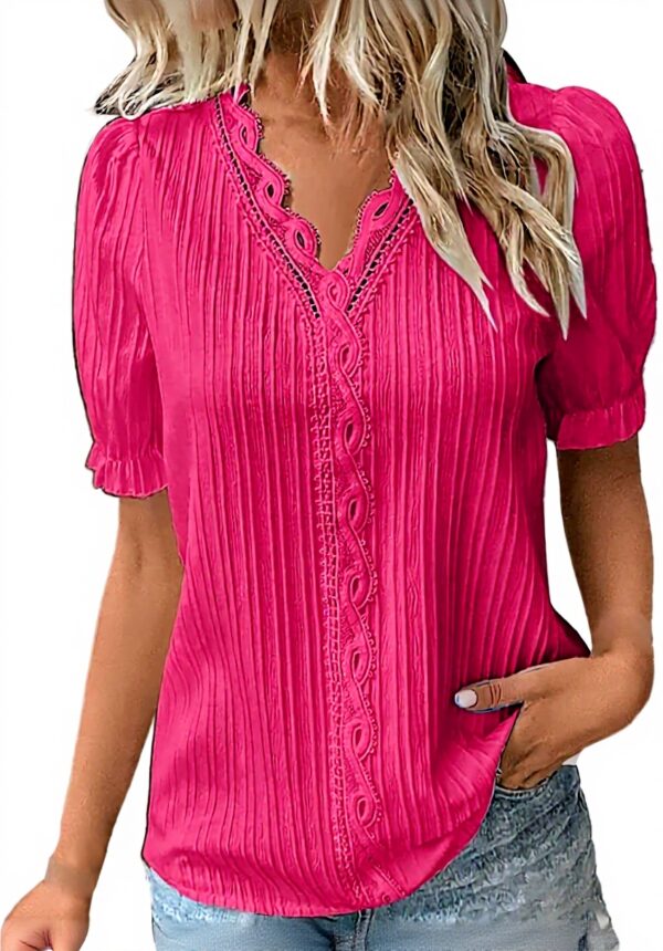 Camicia donna estiva MH Wcaiiao maniche cave balze