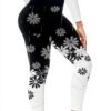 Leggings da donna a vita alta Shapewear Pantaloni da donna senza cuciture, senza cuciture, senza cuciture, per il bodybuilding, bianco, xxl