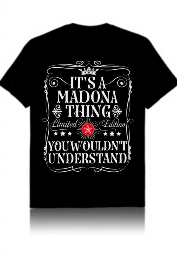 Maglietta Madona Nome Vintage Uomo Divertente Regalo