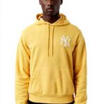 Felpa con Cappuccio New Era Yankees Uomo Giallo Scuro