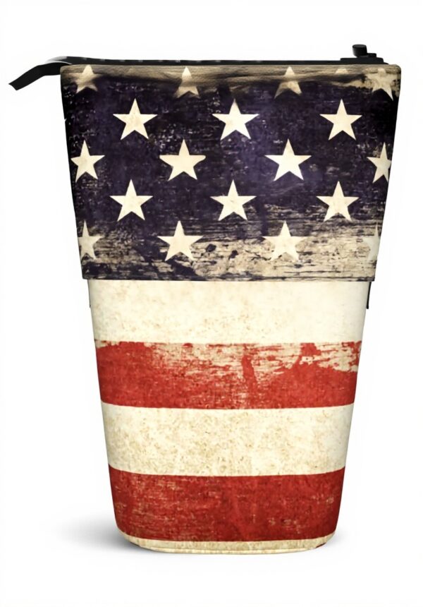 Oudrspo Astuccio telescopico Vintage USA Flag Unisex ufficio