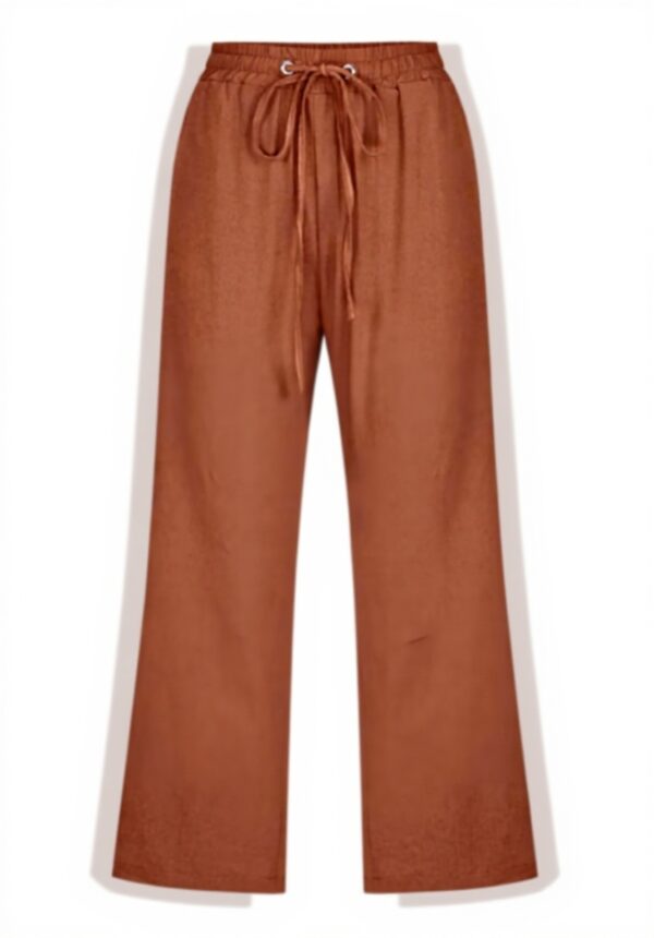 Pantaloni donna cotone lino estivi elasticizzati Générique