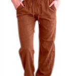 Pantaloni donna cotone lino estivi elasticizzati Générique