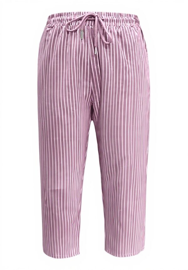 Pantaloni donna estivi cotone lino vita alta Générique