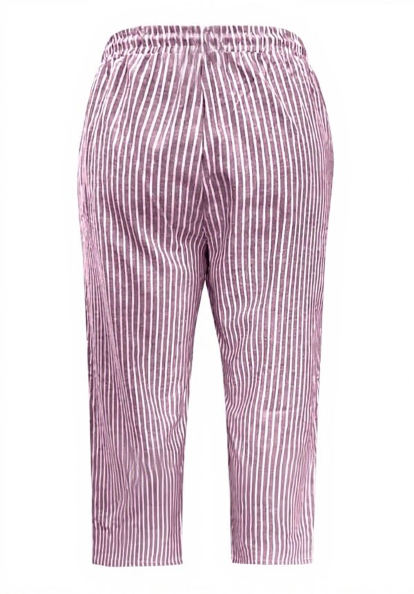 Pantaloni donna estivi cotone lino vita alta Générique