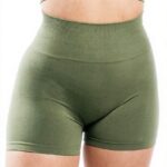 Generisch Womens Yoga Shorts High Waist Seamless Leggings