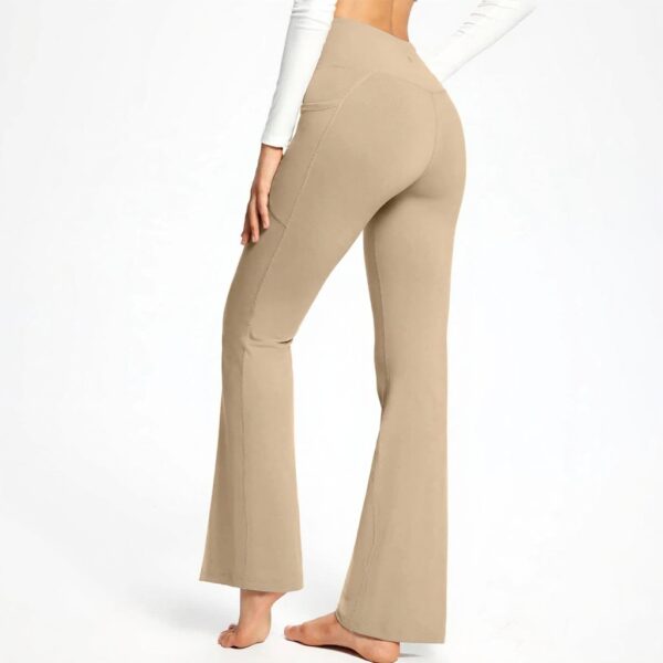 Pantaloni yoga donna gamba larga Generisch fitness tasca