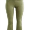 Pantaloni yoga donna vita alta gamba larga verde Generisch