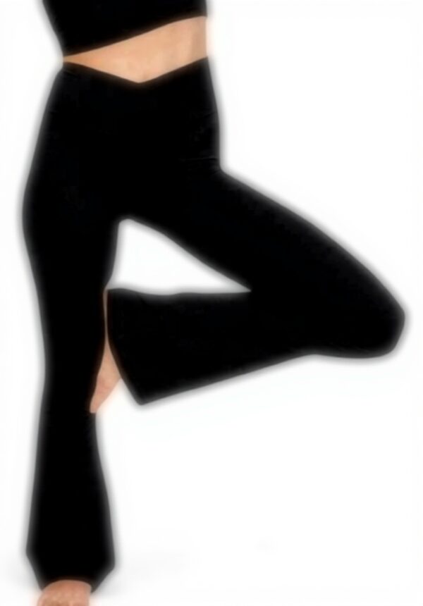 Pantaloni yoga donna vita alta tessuto tinta unita Generisch