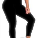 Pantaloni da yoga da donna lunghi leggings da yoga da donna a vita alta, push up, per fitness, arricciatura, anti-cellulite, pantaloni da corsa, slim fit, per il tempo libero, pantaloni skinny a