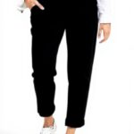 Pantaloni donna cotone lino vita elastica comodi casual