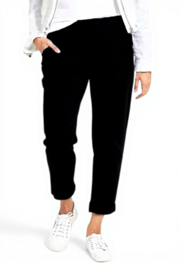 Pantaloni donna cotone lino vita elastica comodi casual
