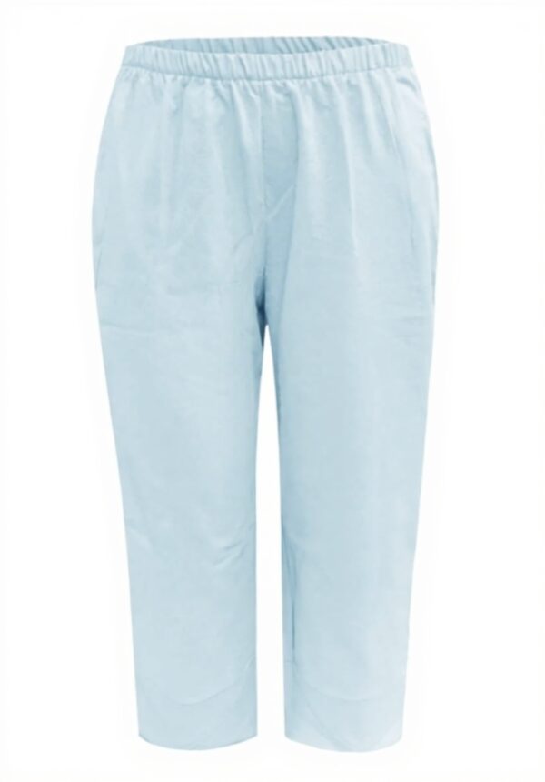 Pantaloni larghi donna cotone lino vita alta taglia grande