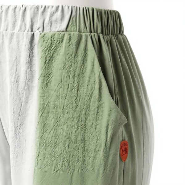 Pantaloni lino donna MH Wcaiiao eleganti vita elasticizzata