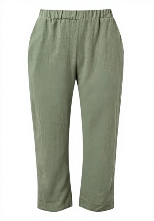 Pantaloni lino donna MH Wcaiiao eleganti vita elasticizzata