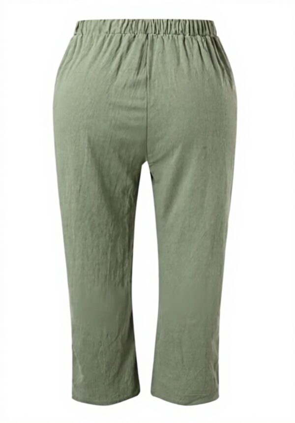 Pantaloni lino donna MH Wcaiiao eleganti vita elasticizzata