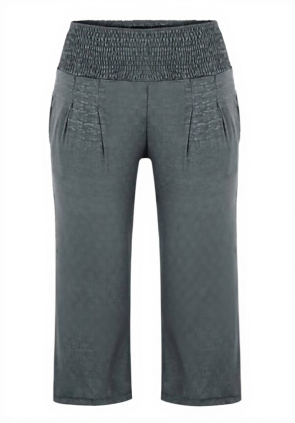 Pantaloni lino donna vita elastica comodi Générique grigio