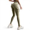 Pantaloni yoga donna tasche vita alta fitness verde XXL