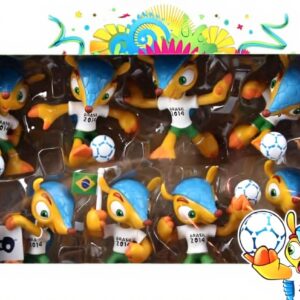 Set 8 personaggi Fuleco Coppa Mondo 2014 collezione regalo
