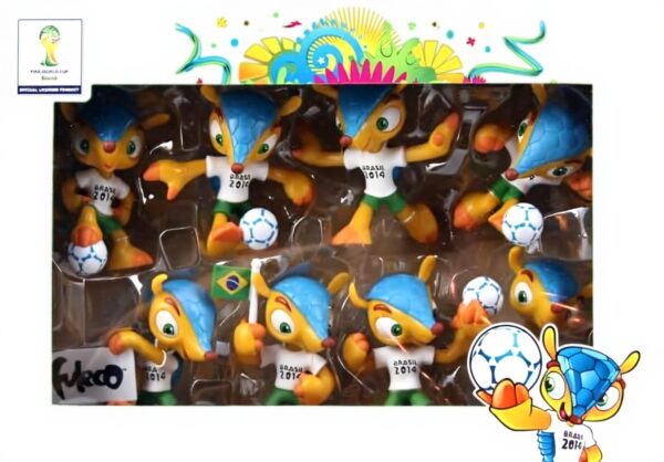 Set 8 personaggi Fuleco Coppa Mondo 2014 collezione regalo