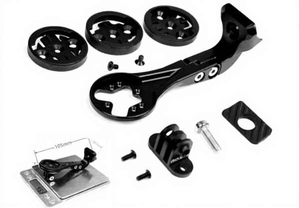 Supporto computer bici RichVibe ABS nero per Wahoo GPS