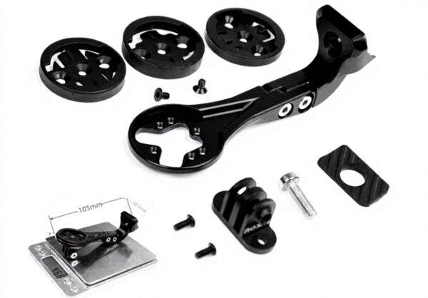 Supporto computer bici Tidevib per Wahoo GPS ABS nero