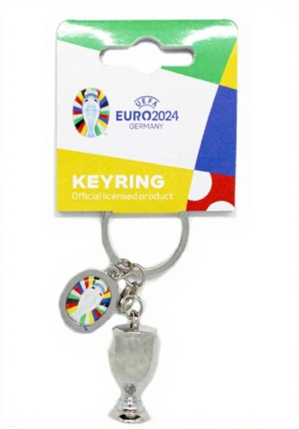 Portachiavi UEFA Euro 2024 Trophy 3D metallo Amballcom