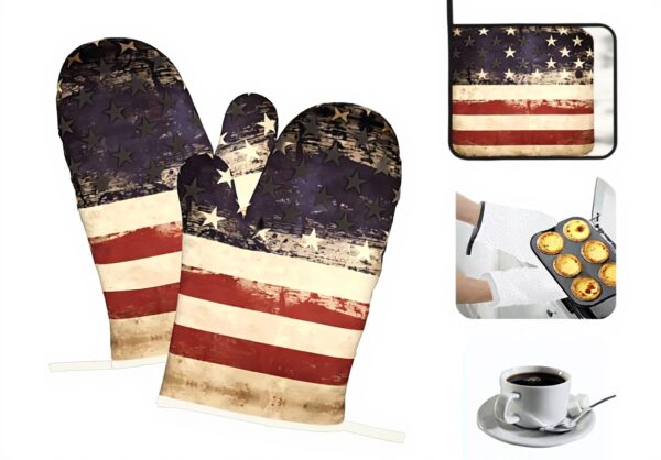 Guanti da forno YYHHAOFA bandiera americana isolanti presine